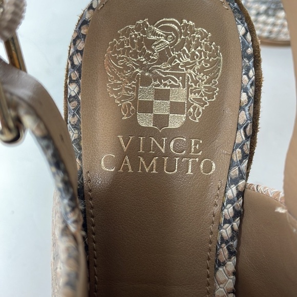 Vince Camuto Chemine Snake Print Booties Mules 9 - Picture 6 of 8